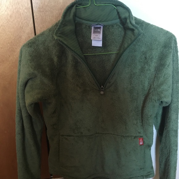 The North Face Tops - The North Face green fleece size XS